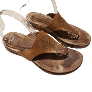 Dansko Caramel Priya Leather Thong Sandals Women Shoes SZ: 40